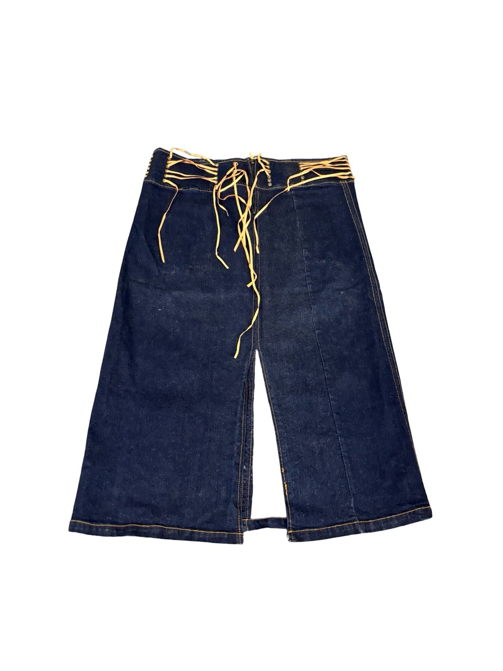 Vintage Y2K Starwear jeans Midi denim Skirt 
Sz 16